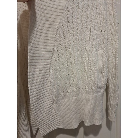 Duffield Lane 'Campbell' Knit Cashmere Blend Cardigan In Ivory Size Small - Picture 4 of 11